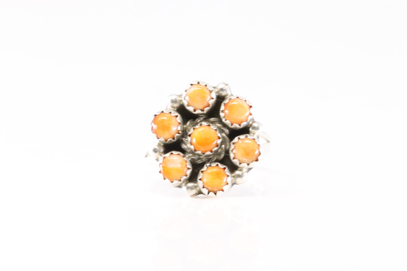 Native America Navajo Sterling Silver Spiny Oyster Ring By R. (1 of 3)