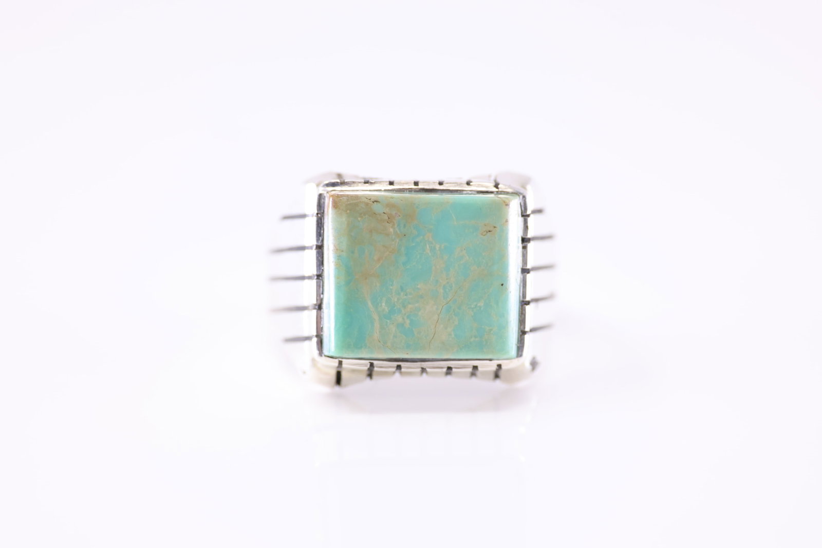 Native America Navajo Sterling Silver Turquoise Ring By R. (1 of 3)