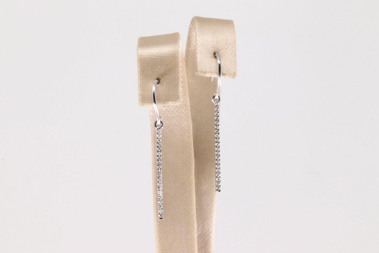 Diamond Hoop Earring 14Kt.: Ladies 14Kt White Gold Diamond Hoop Earring. This Charming Hoop Earring's has 40 round Diamonds. Diamonds weight: 0.20ctw.