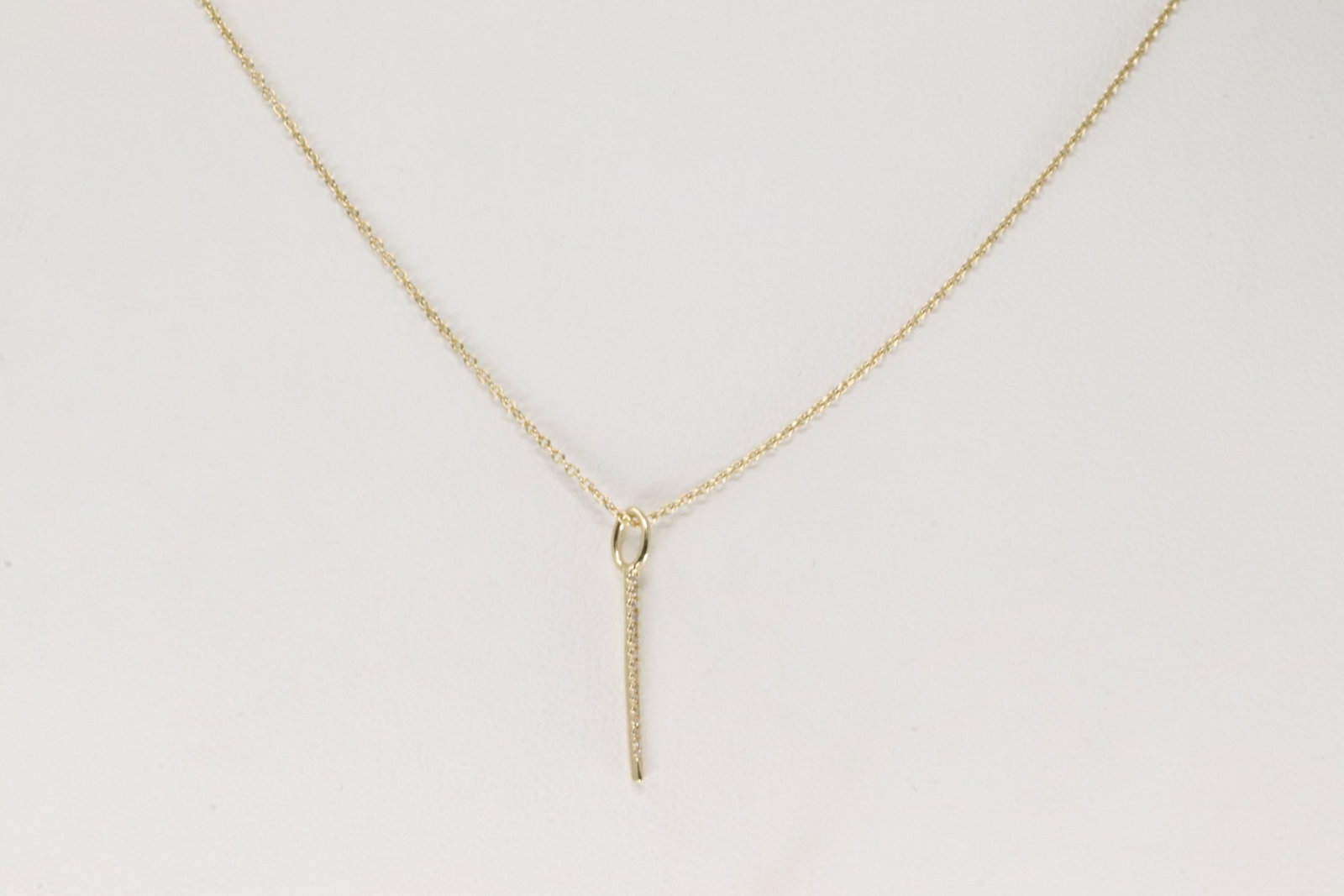 Diamond Needle Pendant / Necklace 14Kt. (1 of 3)
