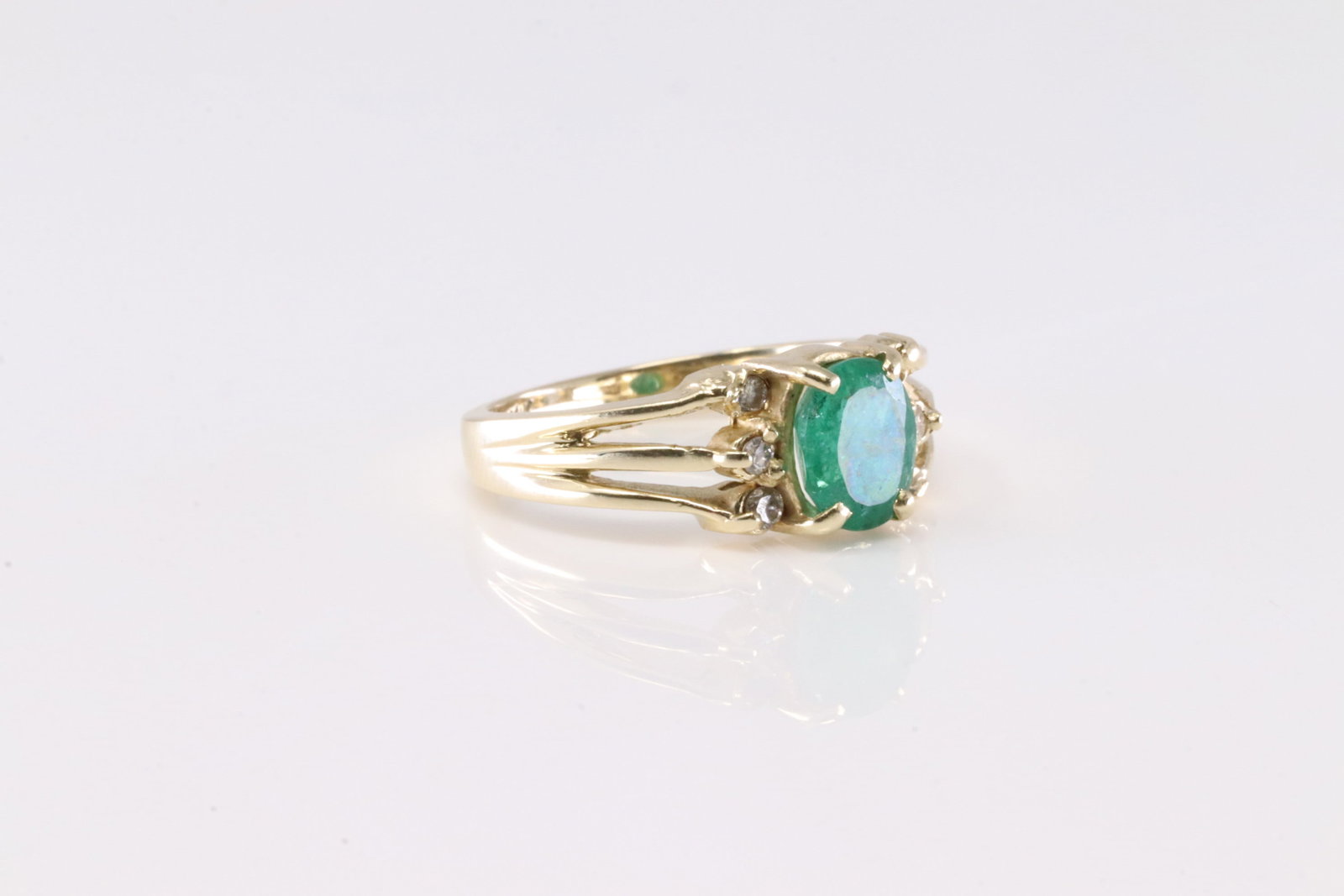 Emerald & Diamond Ring 14Kt. - 2