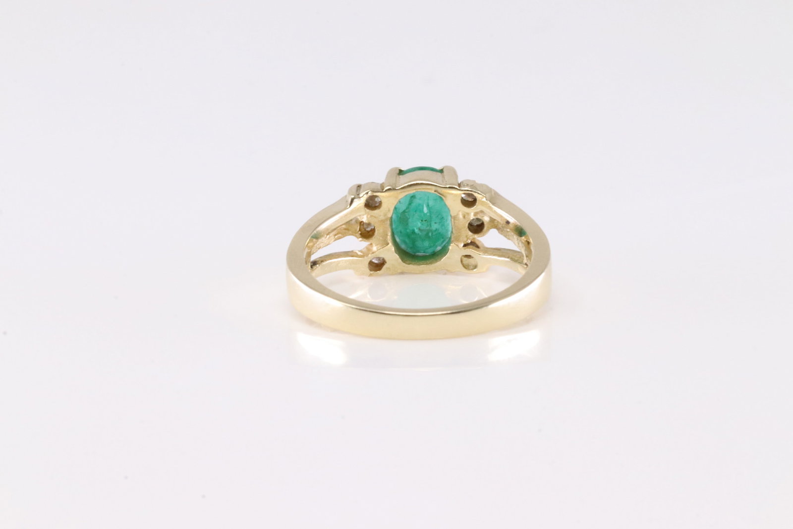 Emerald & Diamond Ring 14Kt. - 4