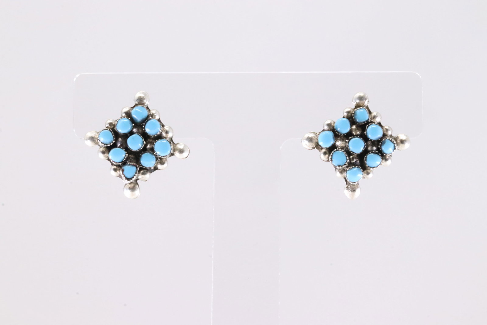America Sterling Silver Turquoise Post Earring's. (1 of 3)
