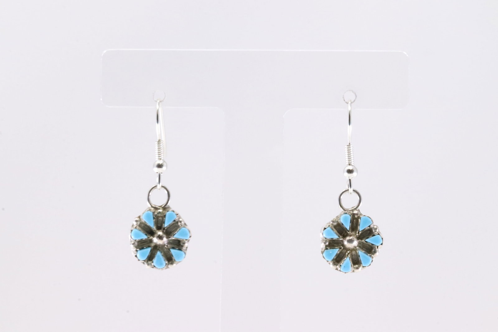 America Sterling Silver Turquoise Dangling Earring's.: This is a America Sterling Silver Turquoise Dangling Earring's.