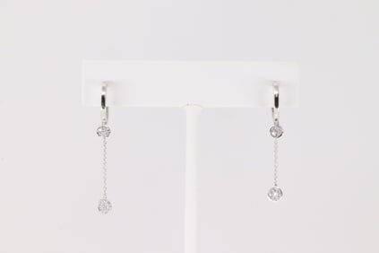 Diamond Hoop Earring 14Kt.