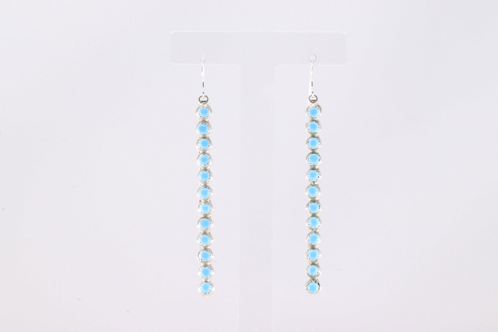 America Sterling Silver Turquoise Dangling Earring's.: This is a America Sterling Silver Turquoise Dangling Earring's.