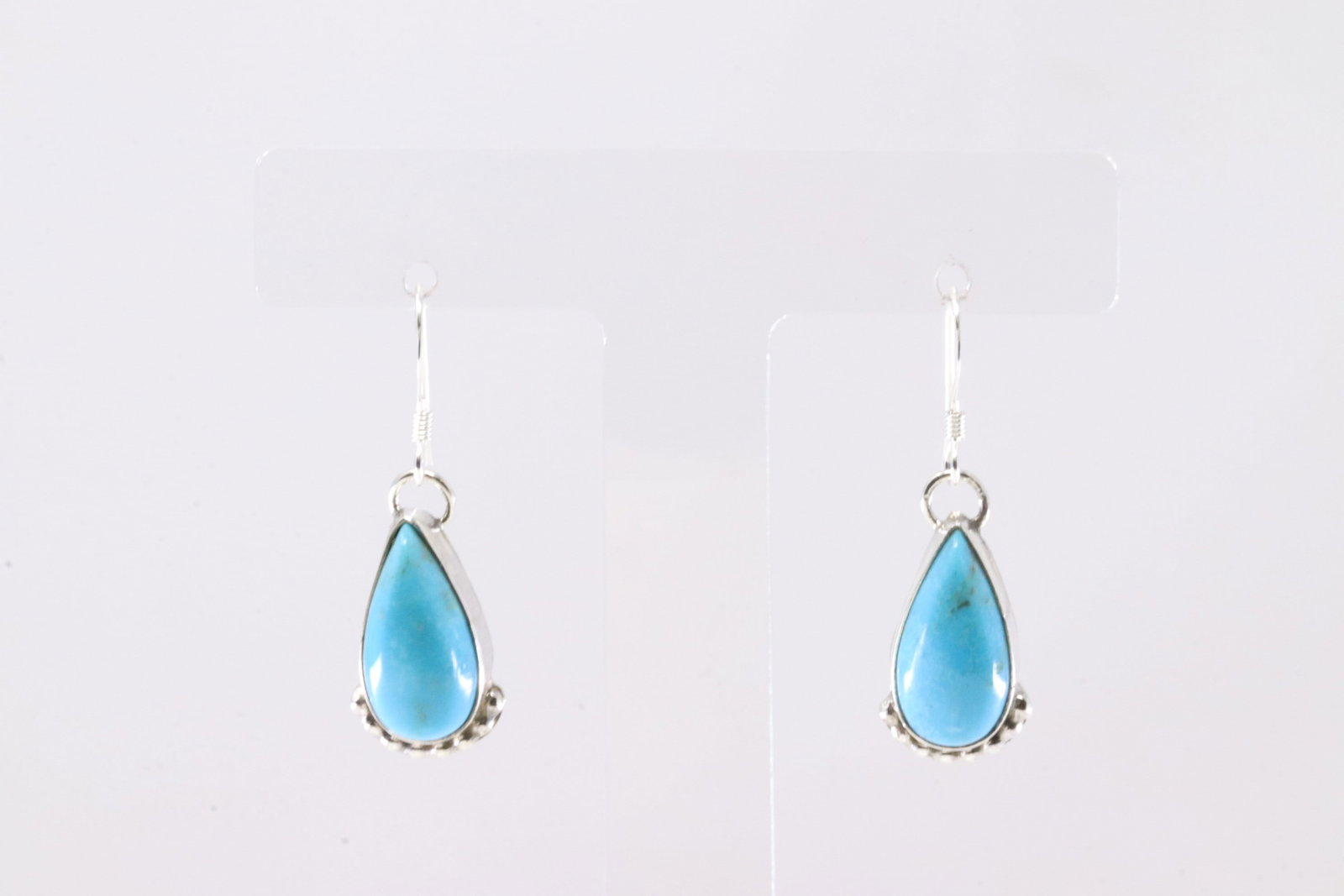 America Sterling Silver Turquoise Dangling Earring's.: This is a America Sterling Silver Turquoise Dangling Earring's.
