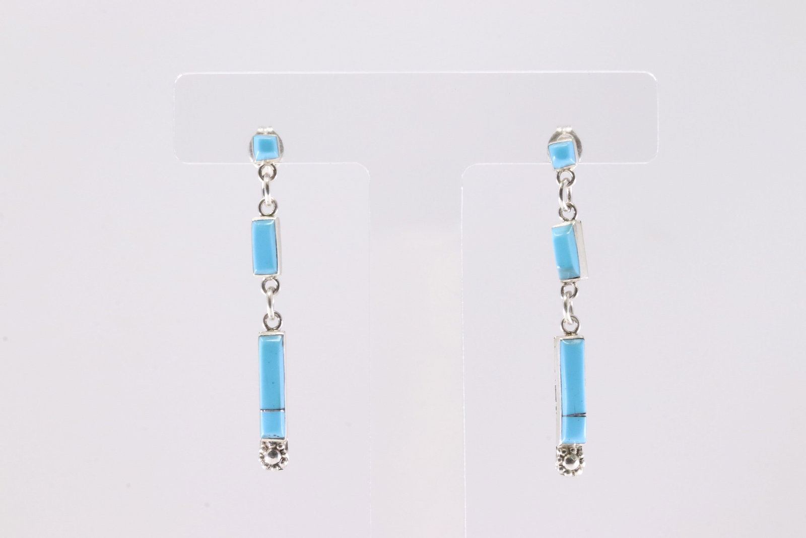 America Sterling Silver Turquoise Post / Dangling Earring's.: This is a America Sterling Silver Turquoise Post / Dangling Earring's.