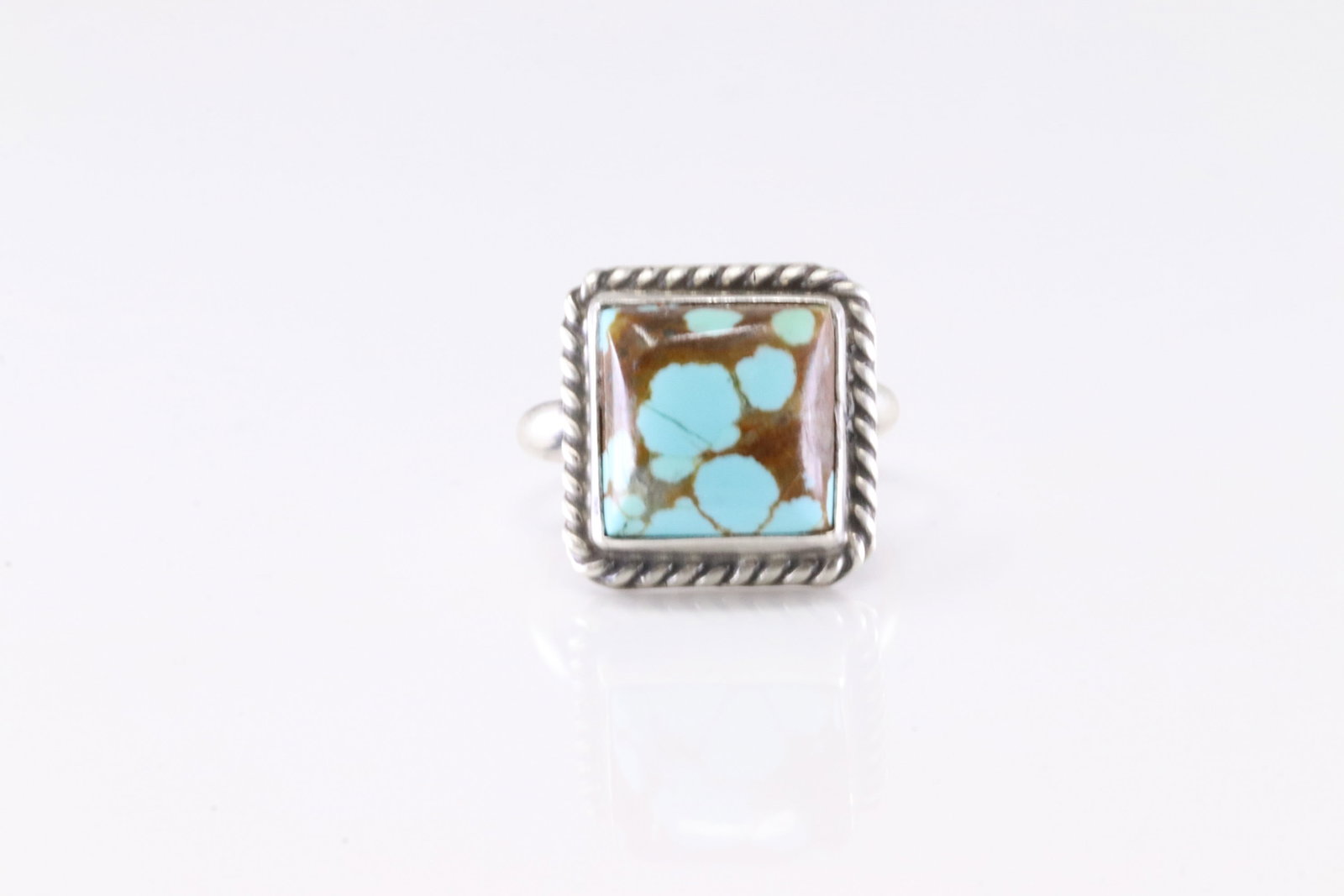 Native America Navajo Sterling Silver Turquoise Ring By J.: This is a Native America Navajo Sterling Silver Turquoise Ring By J. Ring size: 6.00.