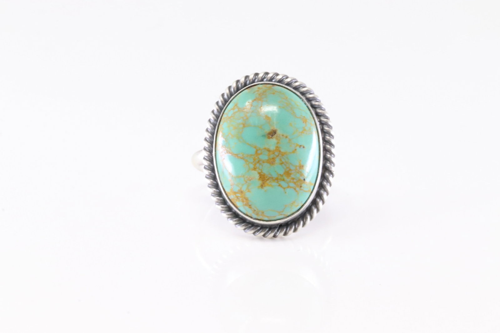 Native America Navajo Sterling Silver Turquoise Ring By J.Belin. (1 of 4)