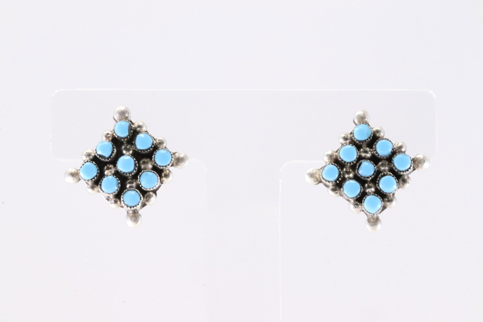 America Sterling Silver Turquoise Post Earring's. (1 of 3)