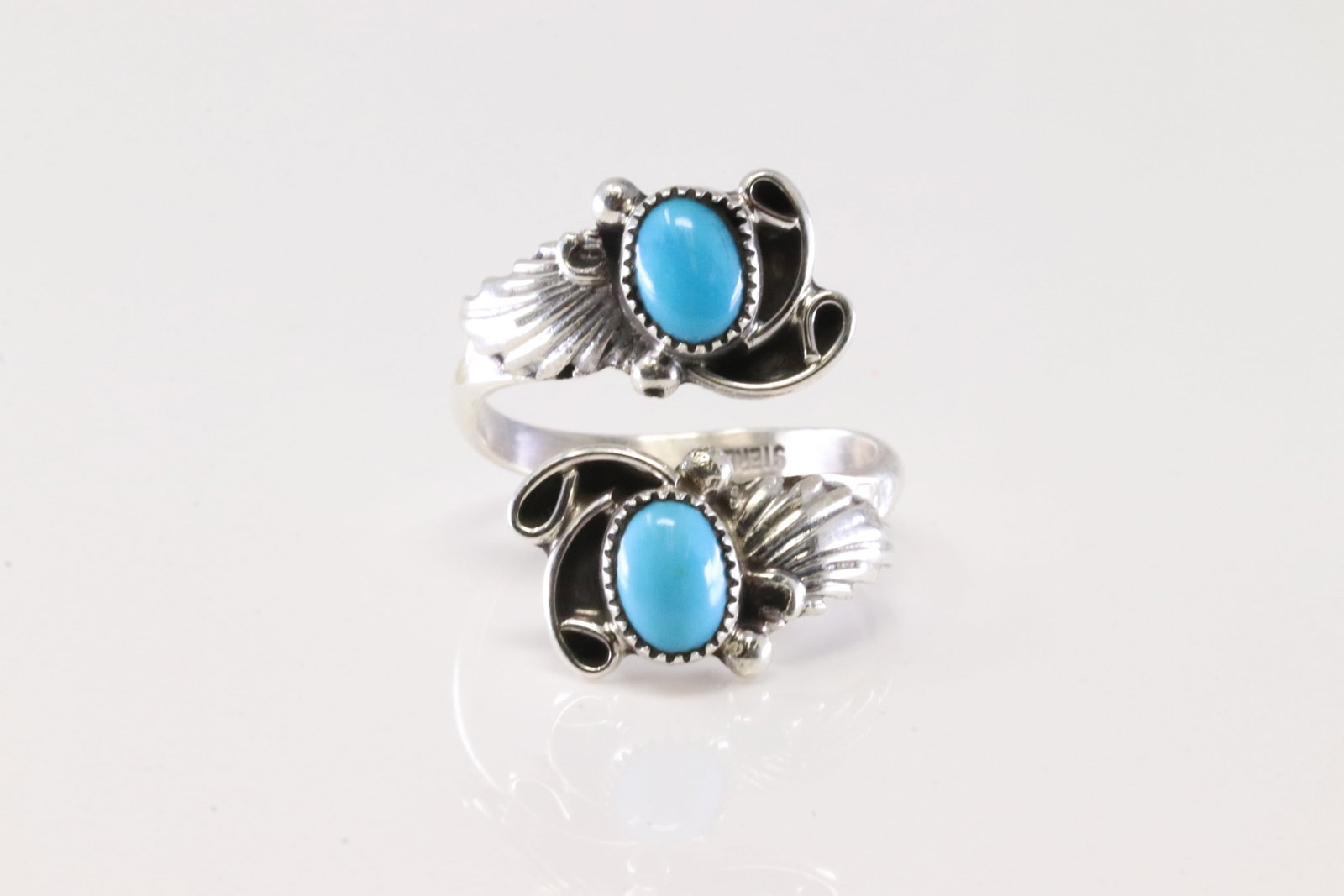 America Sterling Silver Turquoise Ring. (1 of 4)