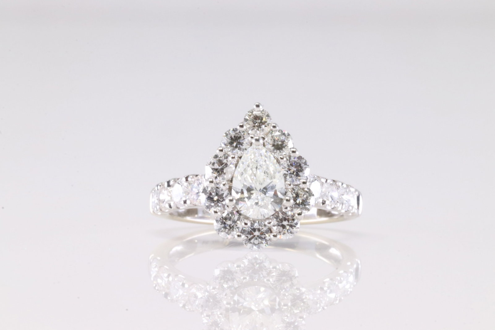 Pear Lab Grown Diamond Ring 14Kt. (1 of 4)