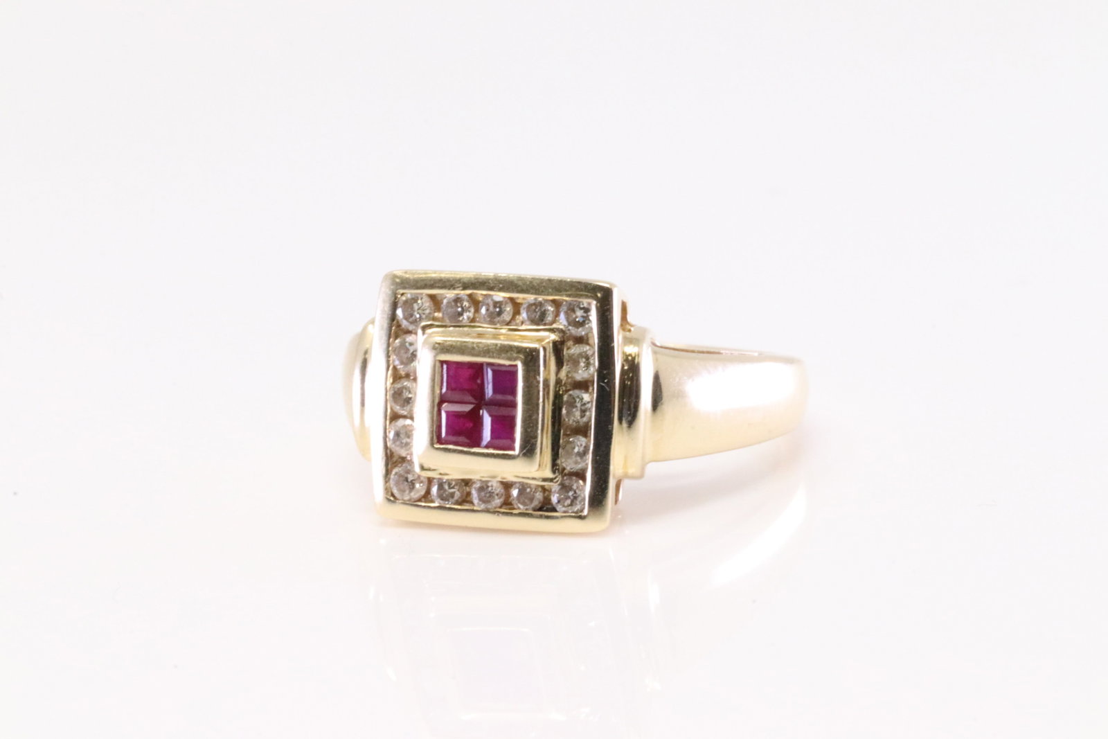 Ruby & Diamond Ring 14Kt. - 2