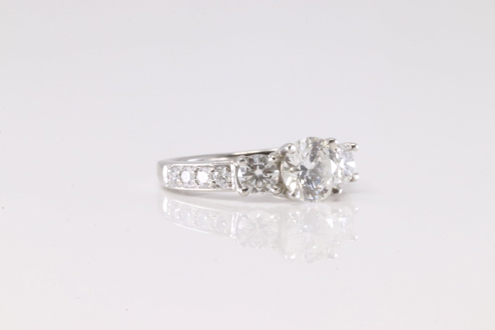 Platinum Diamond Ring. - 2