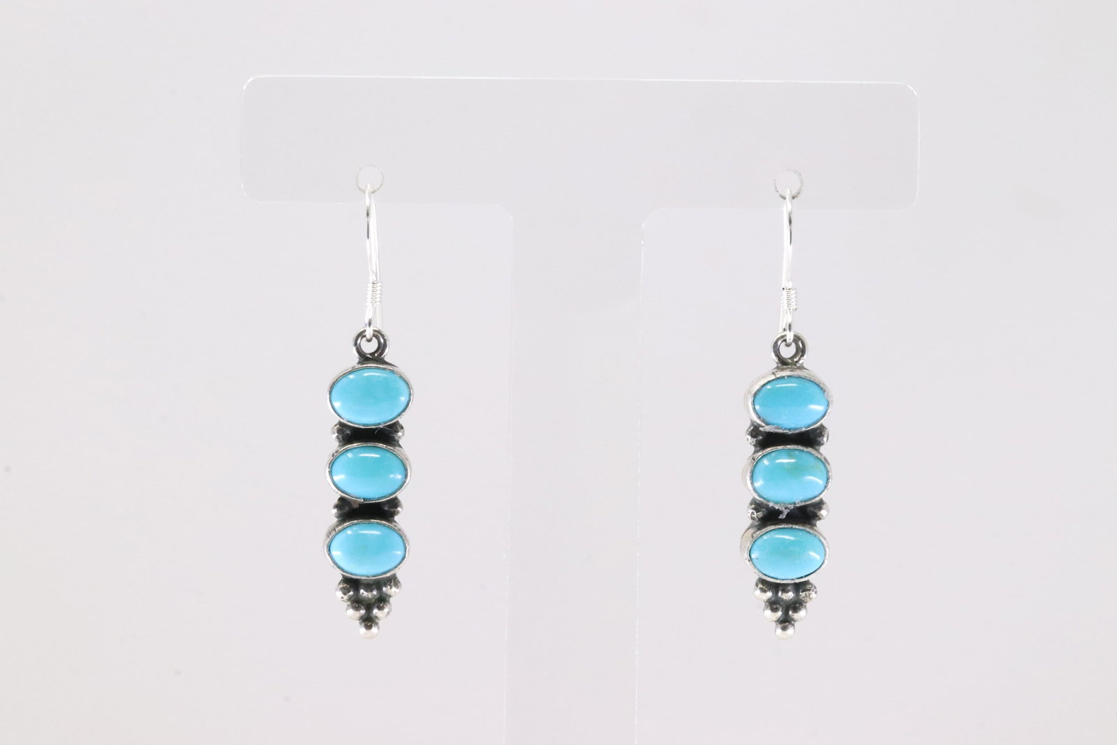 Native American Navajo Sterling Silver Turquoise Dangling Earring's By Gary Shorty.: This is a Native American Navajo Sterling Silver Turquoise Dangling Earring's By Gary Shorty. Stamp From R.B Company.