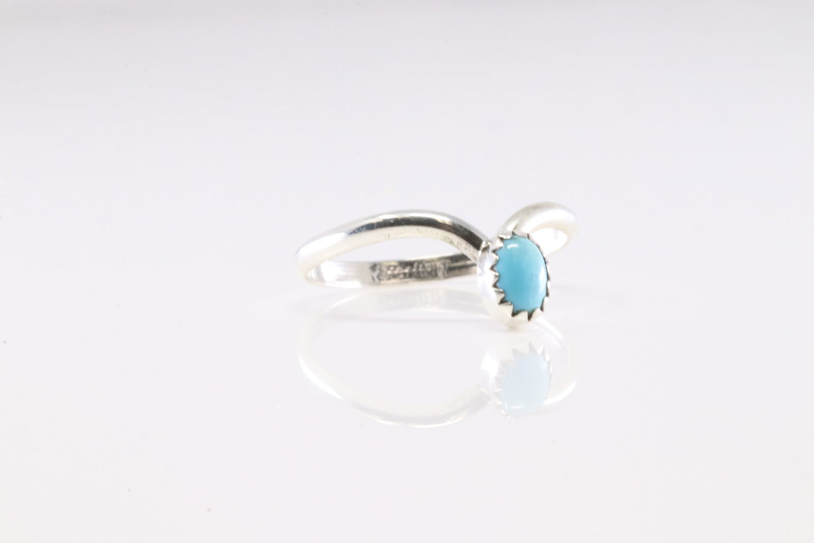 American Sterling Silver Turquoise Ring. - 2