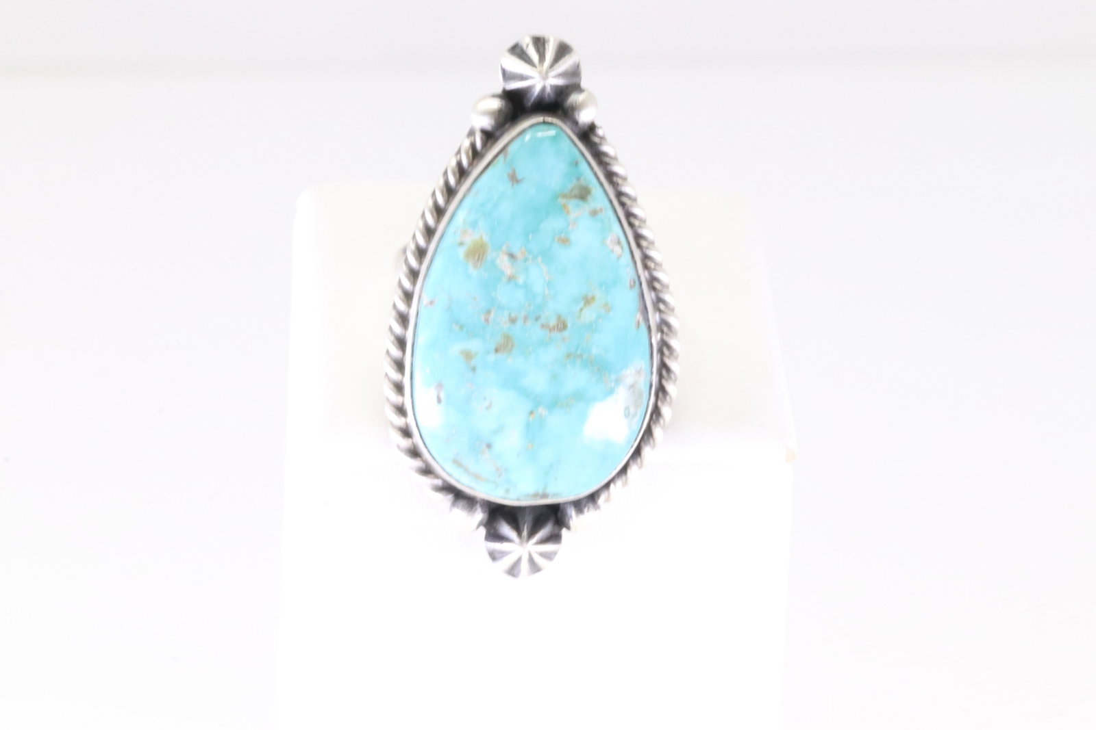 Native America Navajo Sterling Silver Turquoise Ring By Dixon. (1 of 4)