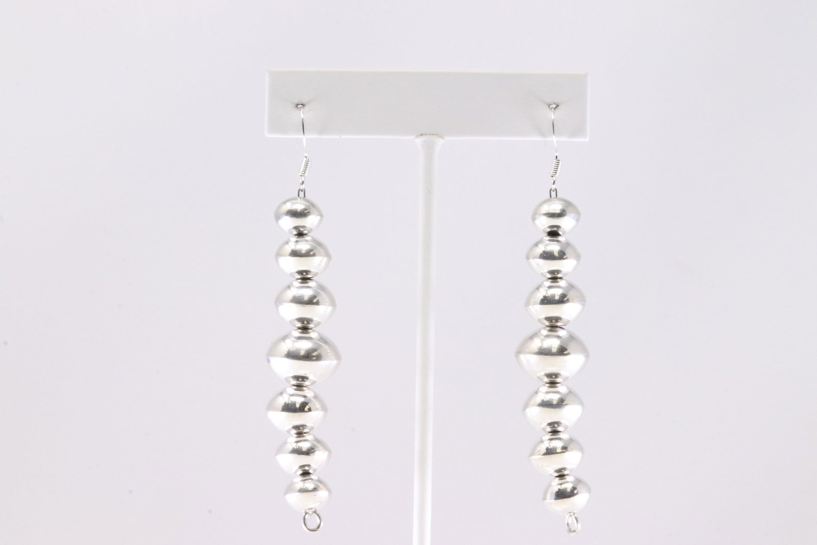 America Sterling Silver Pearl Beaded Dangling Earring's. (1 of 4)