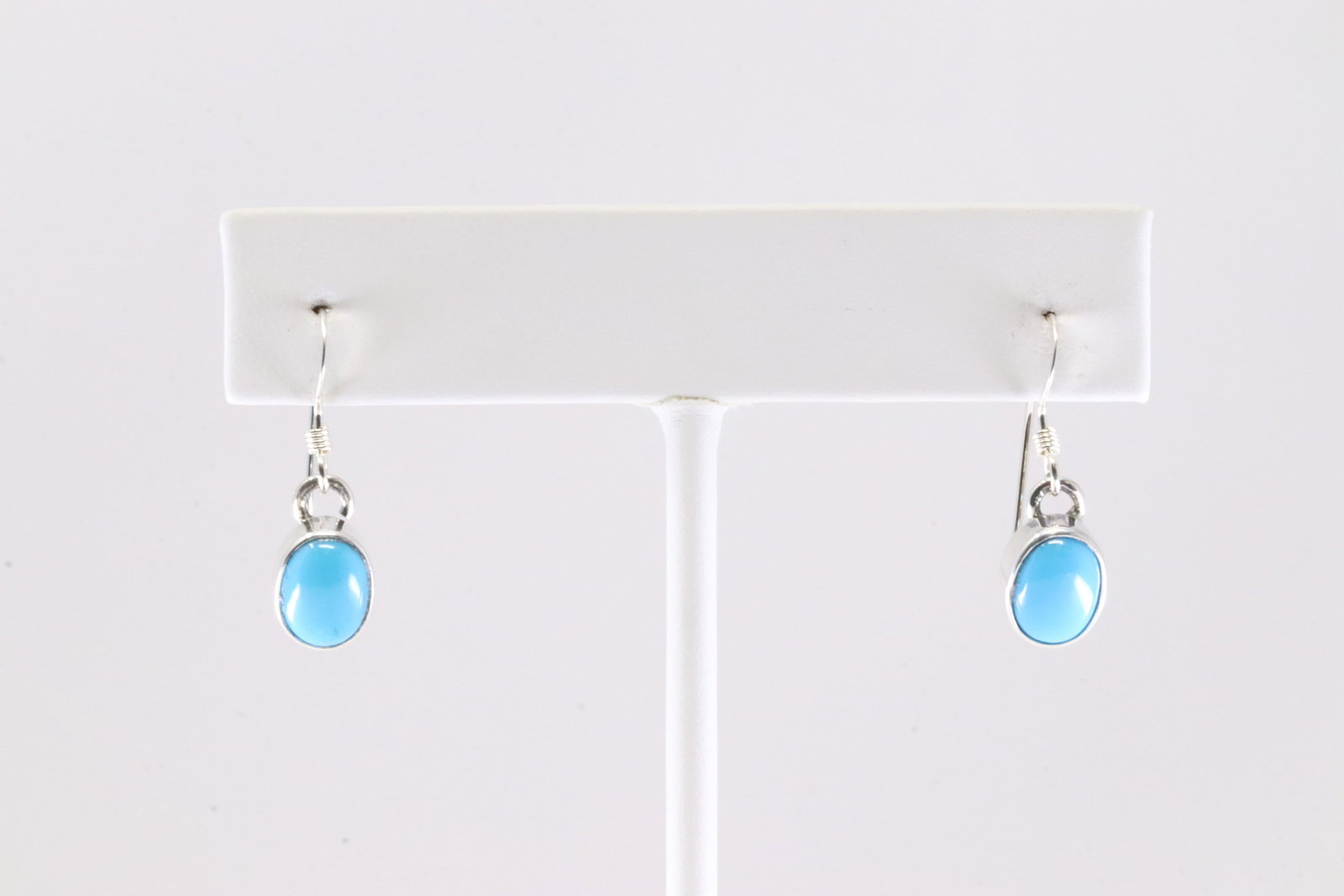 Native America Navajo Sterling Silver Turquoise Dangling Earring's By T.: This is a Native America Navajo Sterling Silver Turquoise Dangling Earring's By T.