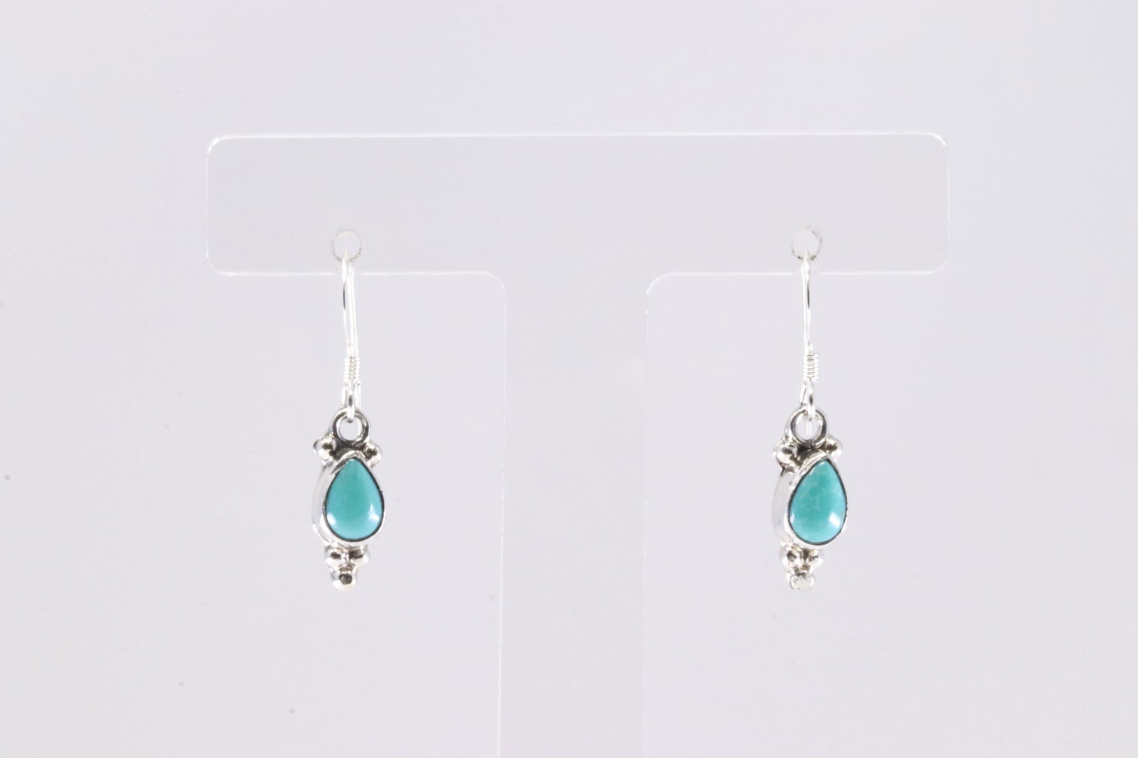 America Sterling Silver Turquoise Dangling Earring's.: This is a America Sterling Silver Turquoise Dangling Earring's.