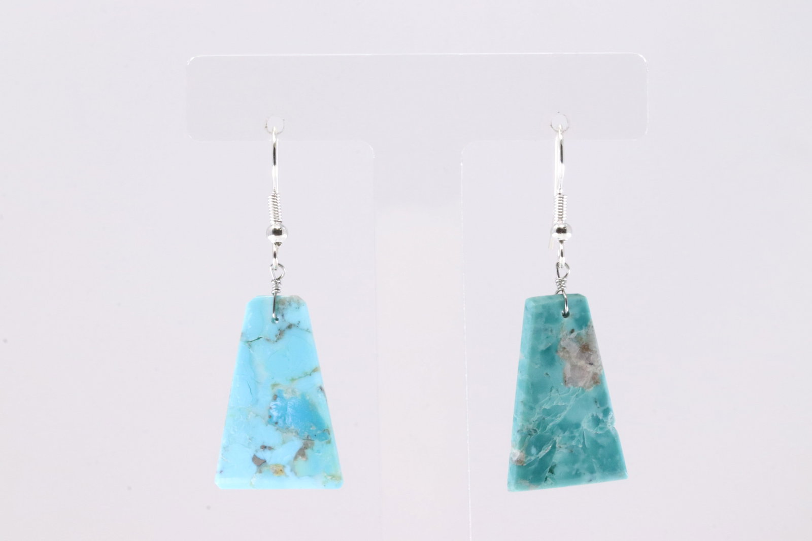 America Sterling Silver Turquoise Dangling Earring's.: This is a America Sterling Silver Turquoise Dangling Earring's.