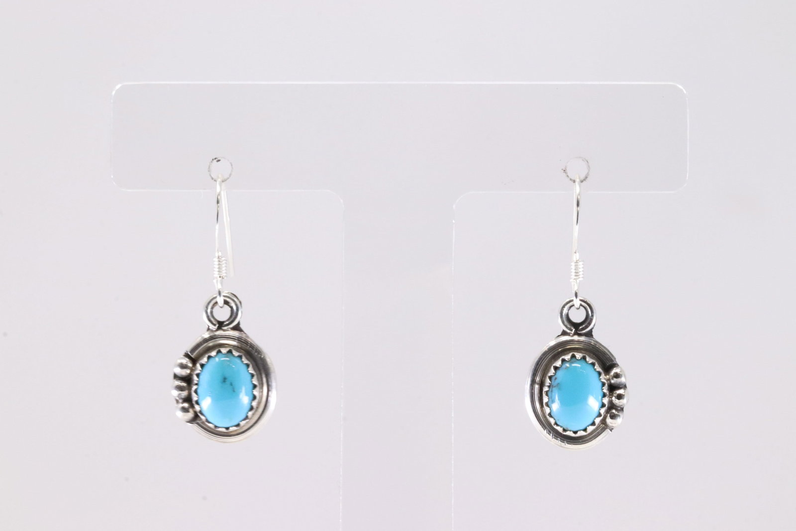 America Sterling Silver Turquoise Dangling Earring's.: This is a America Sterling Silver Turquoise Dangling Earring's.