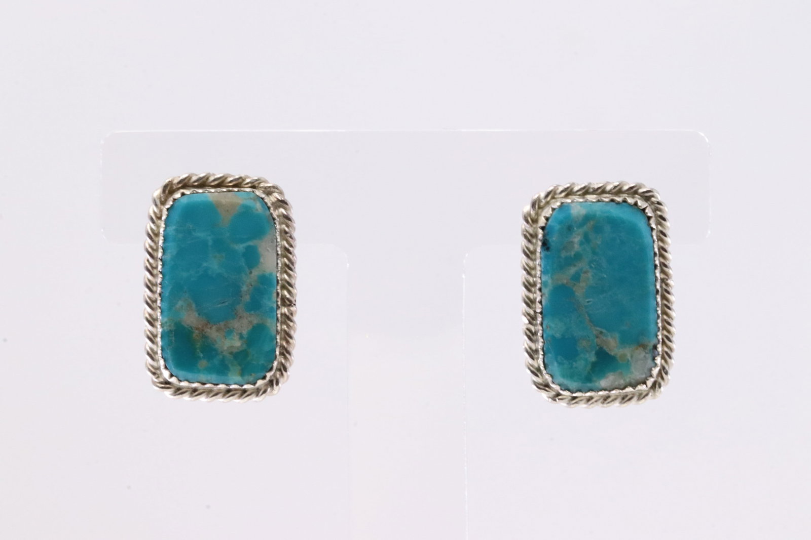 Native America Navajo Sterling Silver Turquoise Post Earring's By L Etcitty.: This is a Native America Navajo Sterling Silver Turquoise Post Earring's By L Etcitty. Stamp L. Etcitty.