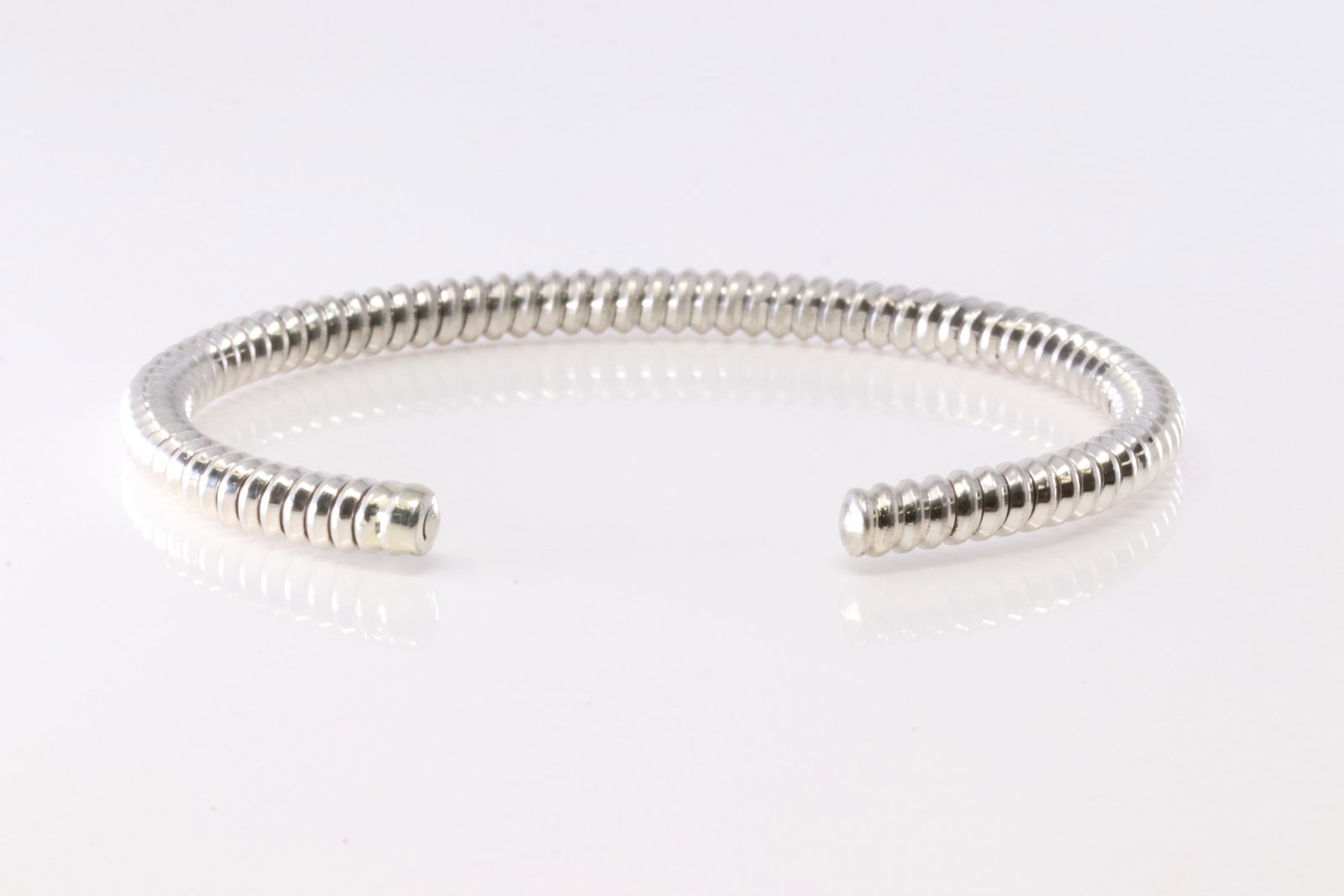 America Sterling Silver Solid Bracelet Cuff. - 3