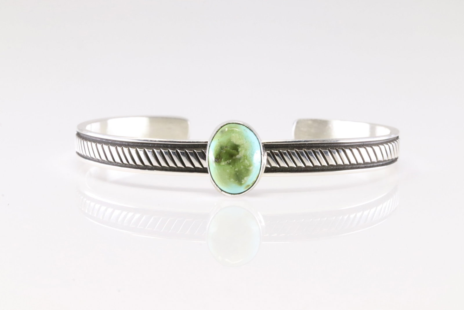 Native America Navajo Sterling Silver Sonora Gold Turquoise Bracelet Cuff By B.Morgan.: This is a Native America Navajo Sterling Silver Sonora Gold Turquoise Bracelet Cuff By B.Morgan.