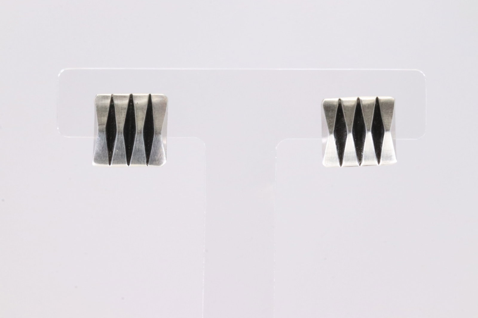 Native America Navajo Sterling Silver Solid Post Earring's By Lane Tahe.: This is a Native America Navajo Sterling Silver Solid Post Earring's By Lane Tahe.
