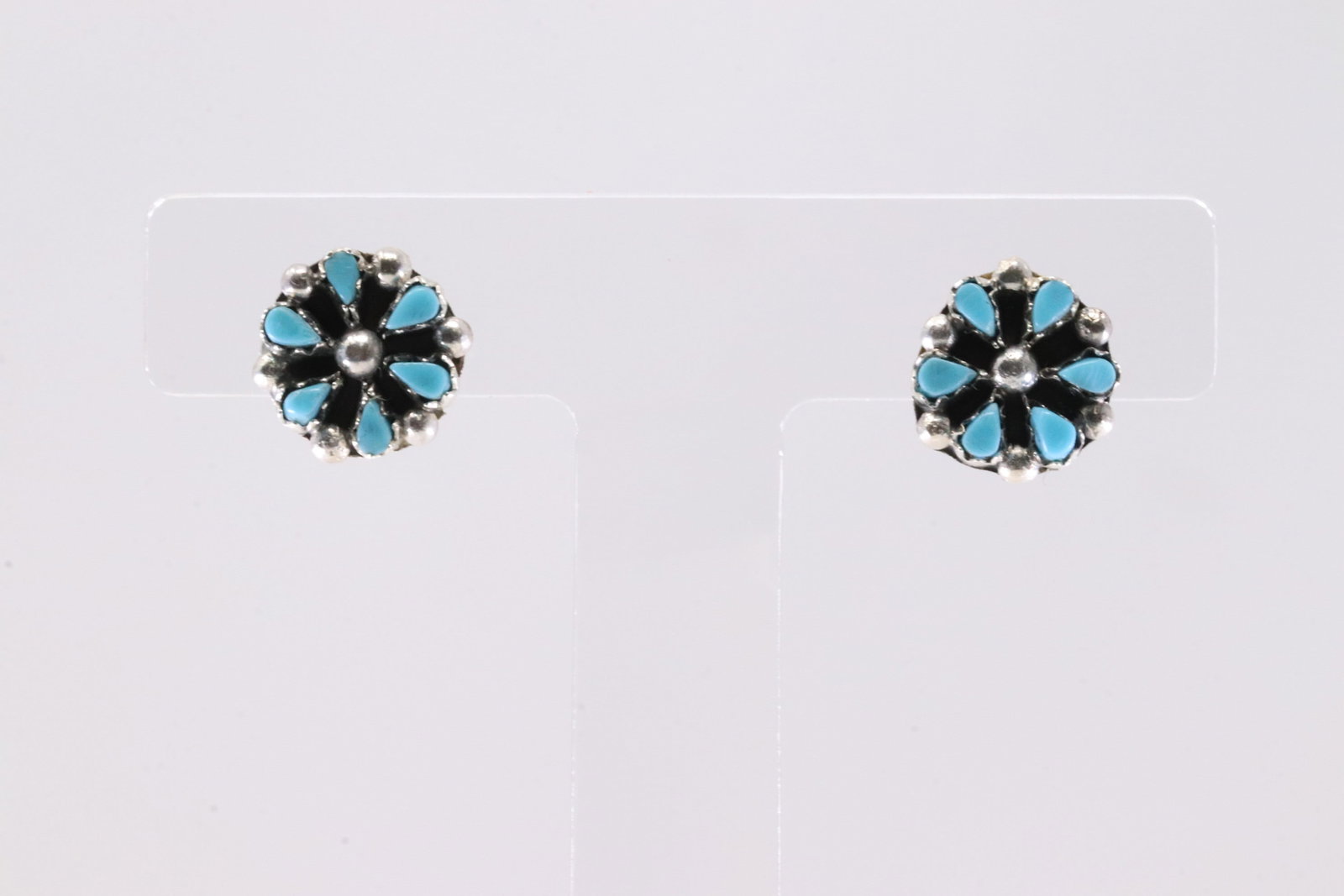 America Sterling Silver Turquoise Post Earring's.: This is a America Sterling Silver Turquoise Post Earring's.