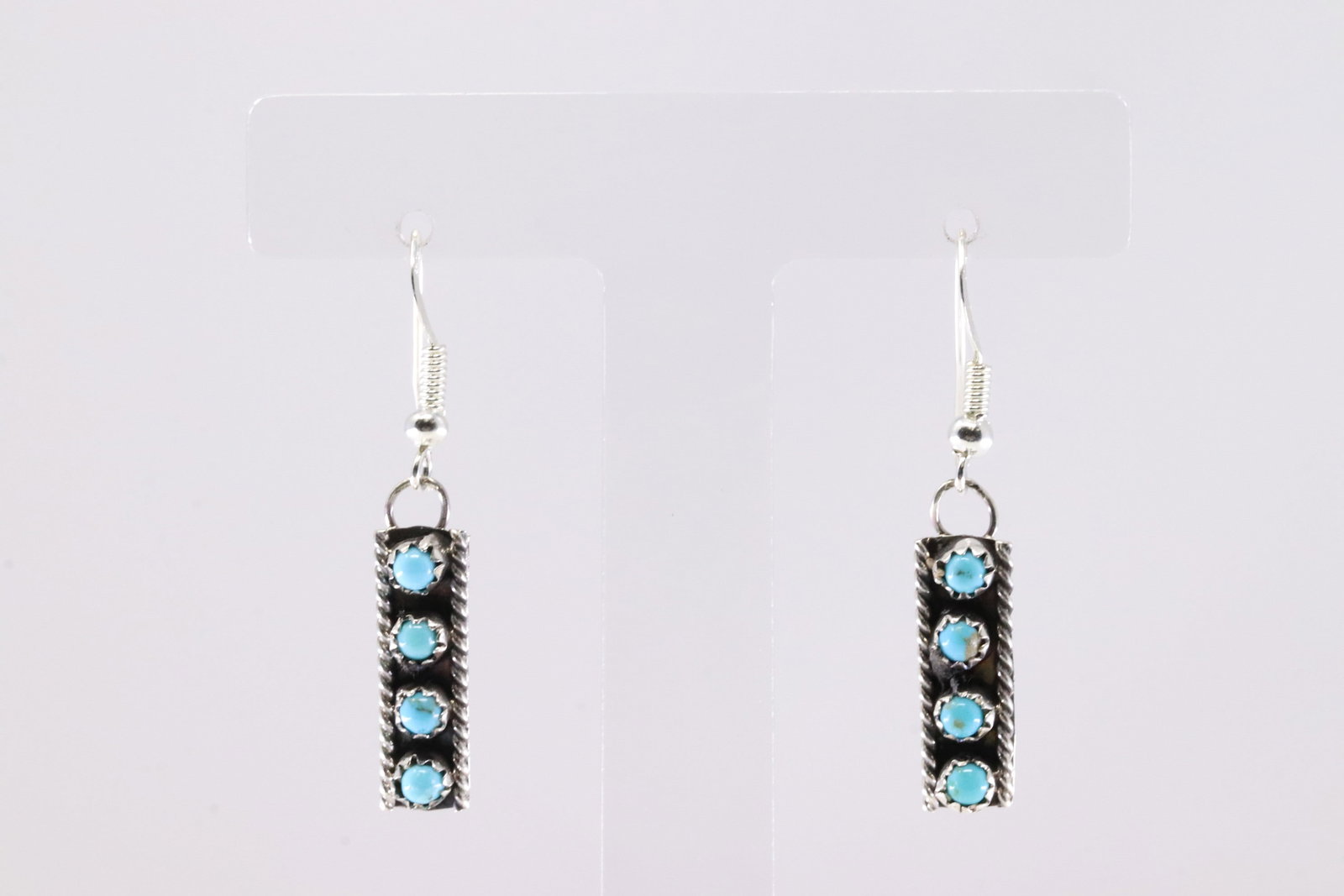 America Sterling Silver Turquoise Dangling Earring's.: This is. aAmerica Sterling Silver Turquoise Dangling Earring's.