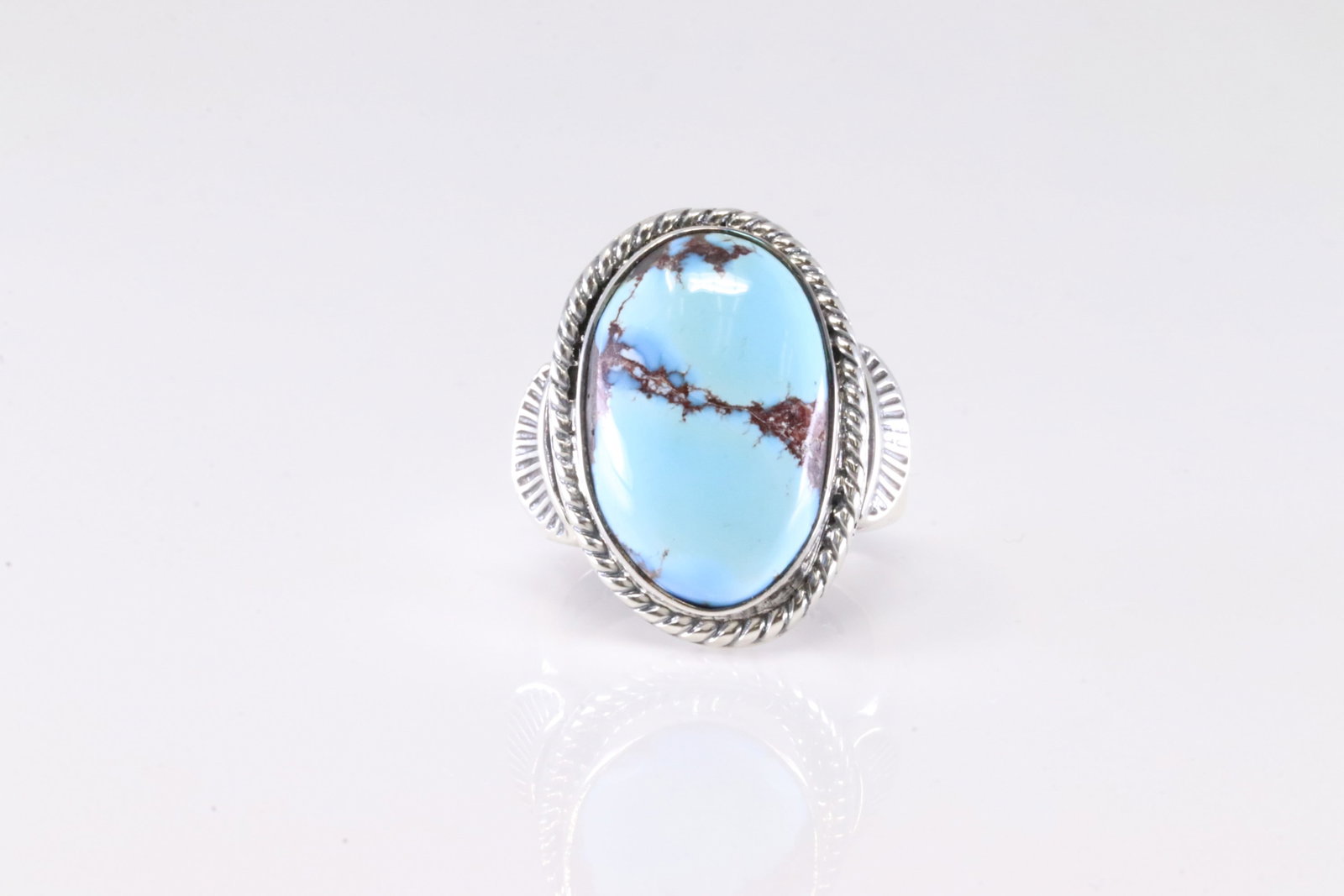 Native America Navajo Sterling Silver Golden Hill Turquoise Ring By C.F.: This is a Native America Navajo Sterling Silver Golden Hill Turquoise Ring By C.F. Ring size: 7.50.