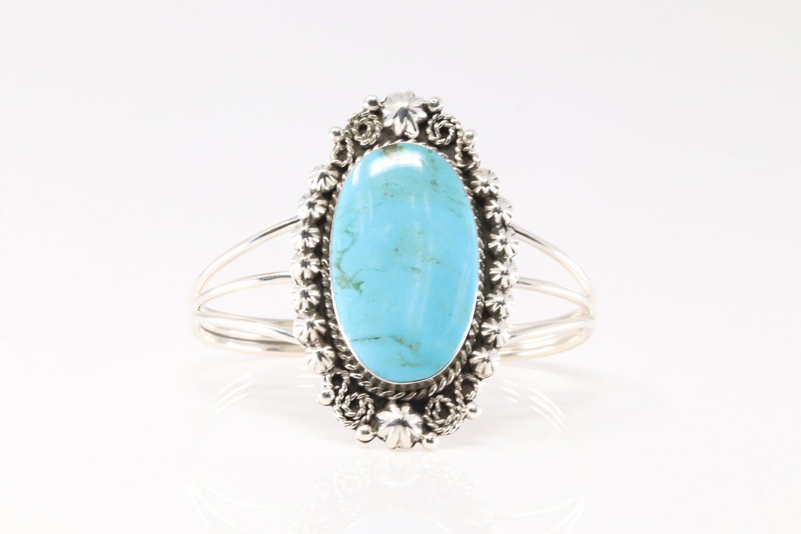 Native America Navajo Sterling Silver Turquoise Bracelet Cuff By Jennifer Cayaditto. From R.B: This is a Native America Navajo Sterling Silver Turquoise Bracelet Cuff By Jennifer Cayaditto. From R.B Company. Stamp R.B.