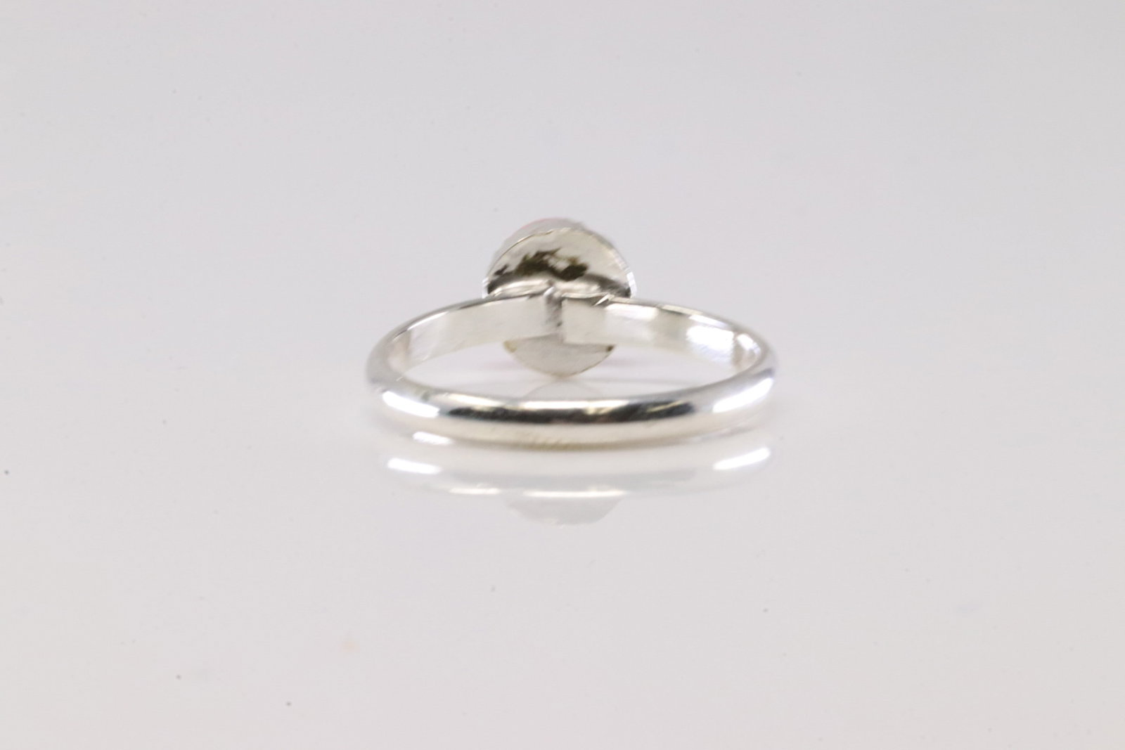 America Sterling Silver Pink Conch Ring. - 3