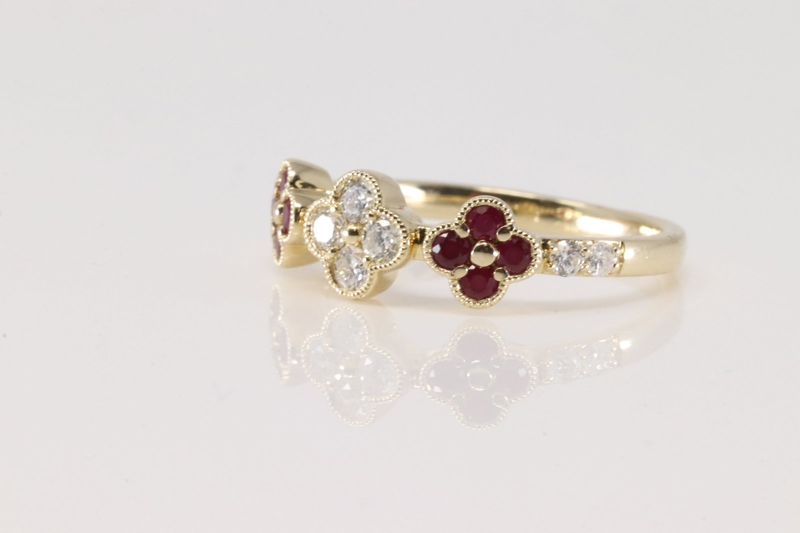 Ruby & Diamond Ring 14Kt. - 3