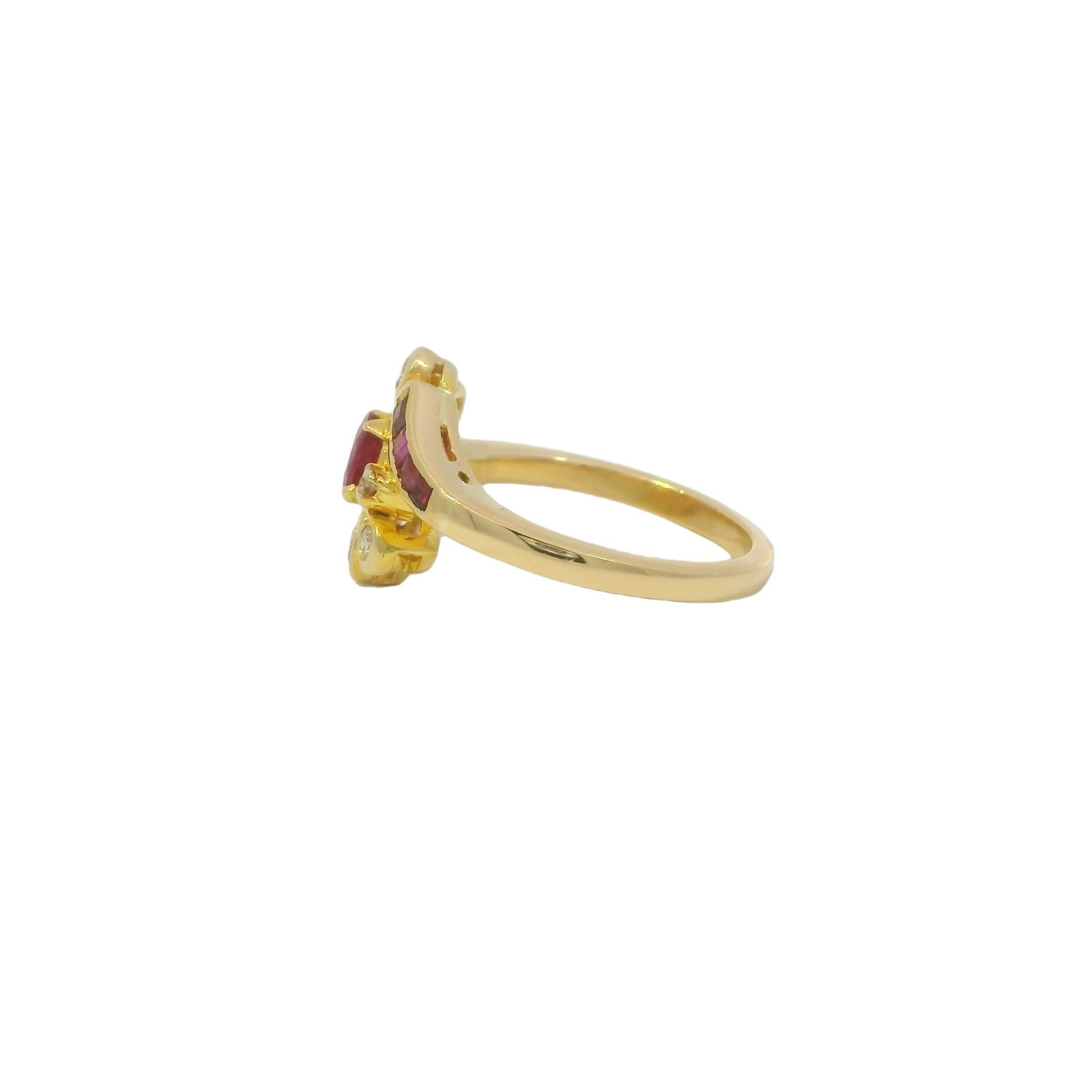 14KT Gold Ruby Diamond Ring - 2