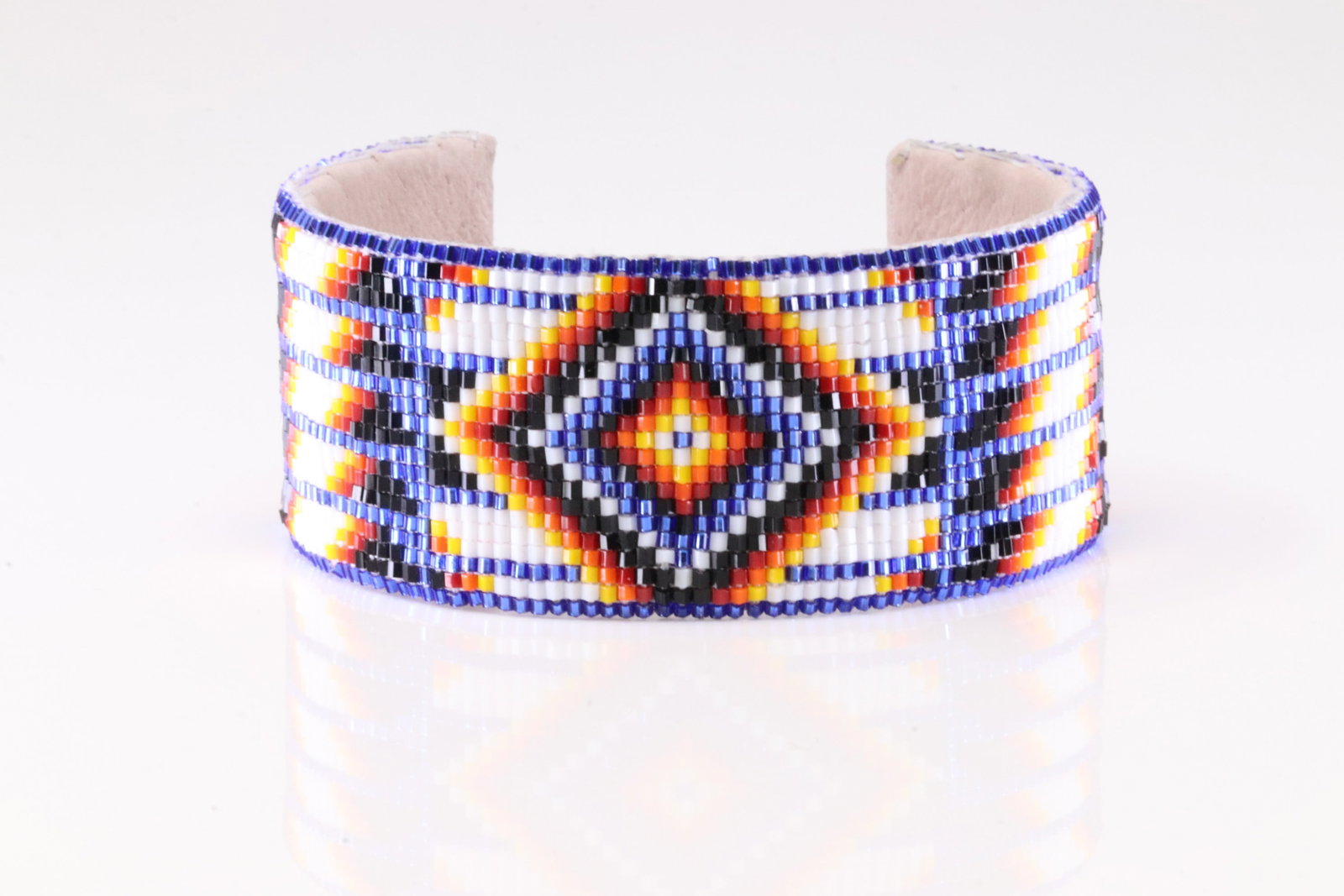 America Multi-Color Stone Leather Bracelet Cuff.: This is a America Multi-Color Stone Leather Bracelet Cuff.