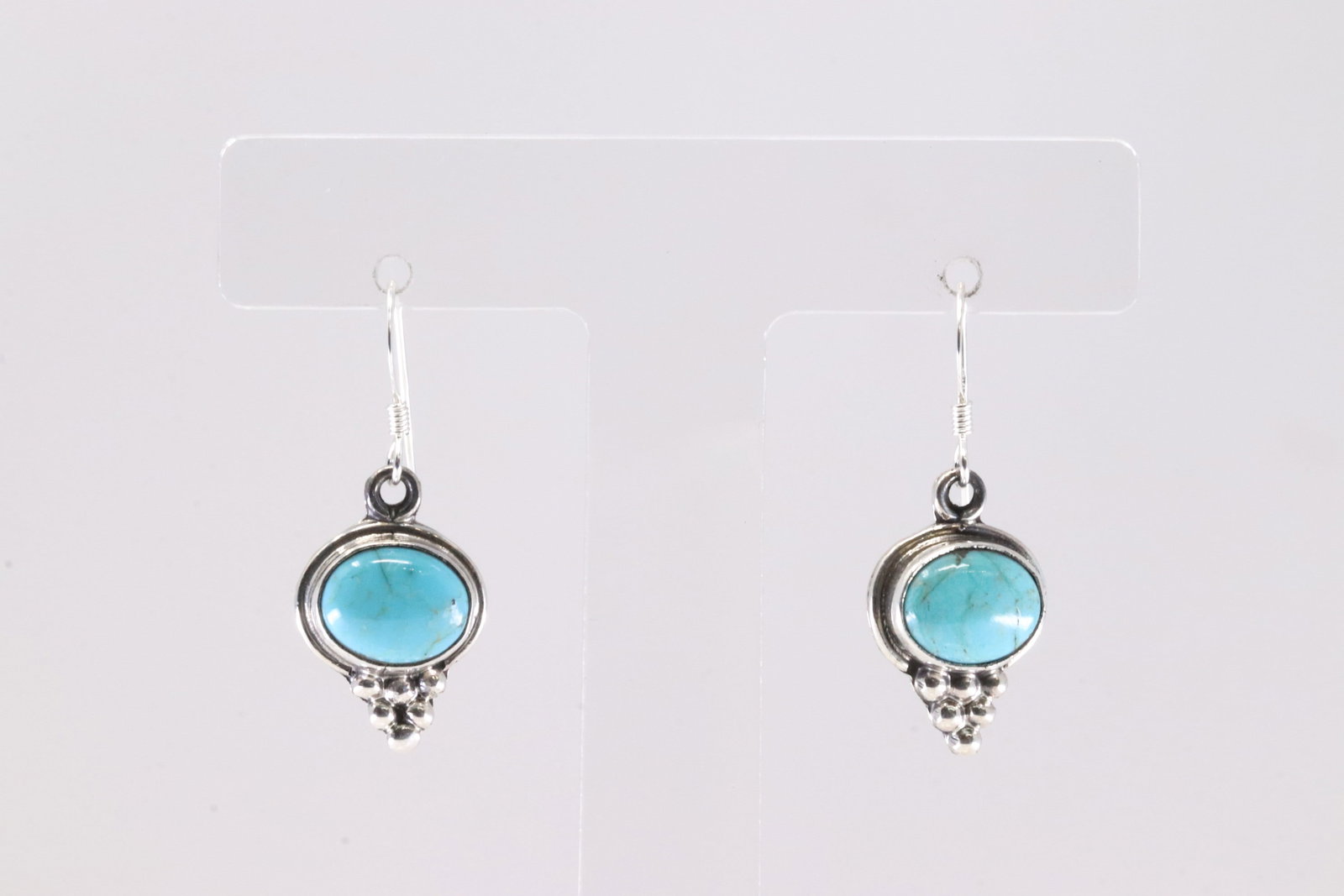 Native America Navajo Sterling Silver Turquoise Dangling Earring's By Isabelle Yazzie. (1 of 3)