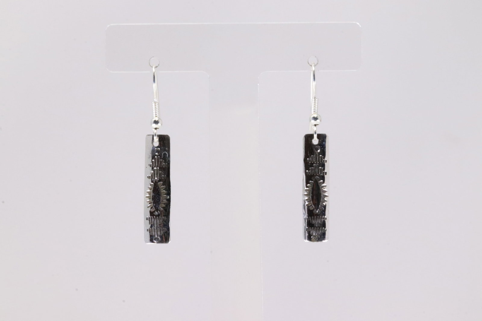 America Sterling Silver Stamped Dangling Earring's.: This is a America Sterling Silver Stamped Dangling Earring's.