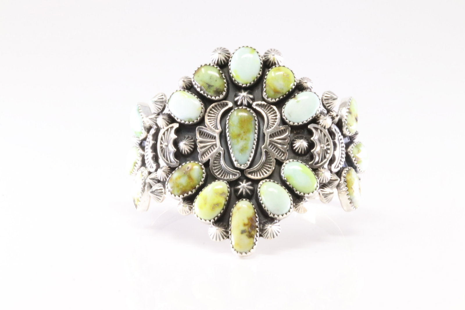Native America Navajo Sterling Silver Palomino Bracelet Cuff By Larson L.Lee. (1 of 4)