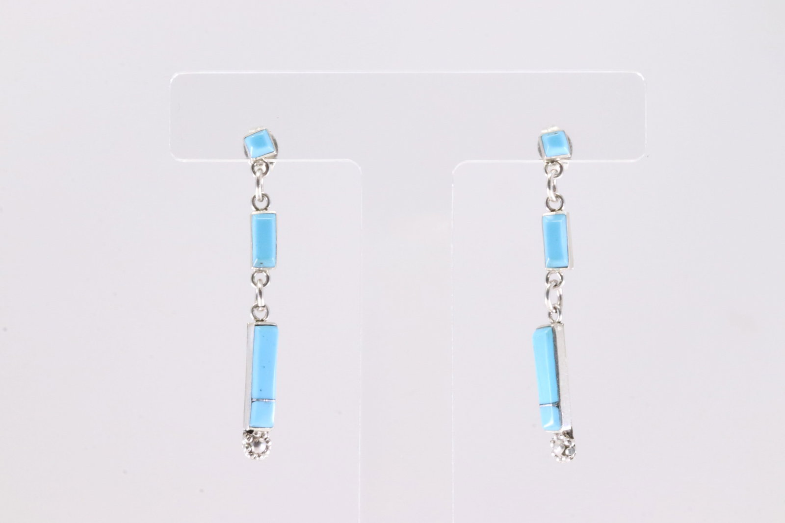 America Sterling Silver Turquoise Post / Dangling Earring's.: This is a America Sterling Silver Turquoise Post / Dangling Earring's.