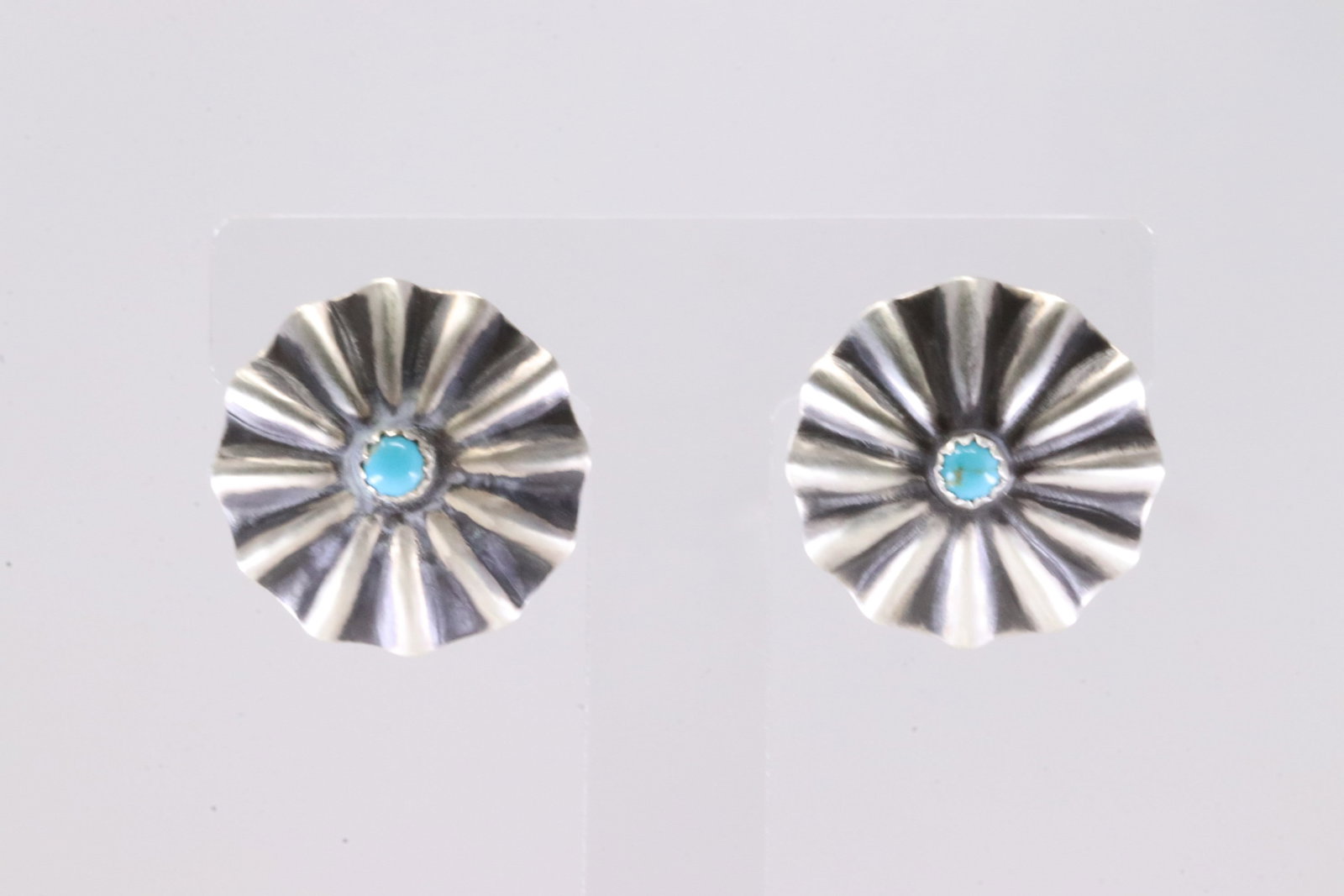 America Sterling Silver Turquoise Post Earring's.: This is a America Sterling Silver Turquoise Post Earring's.