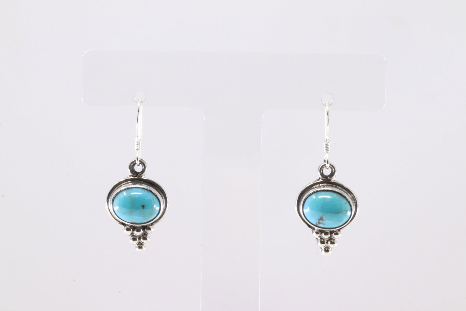 Native America Navajo Sterling Silver Turquoise Dangling Earring's By Isabelle Yazzie. (1 of 3)