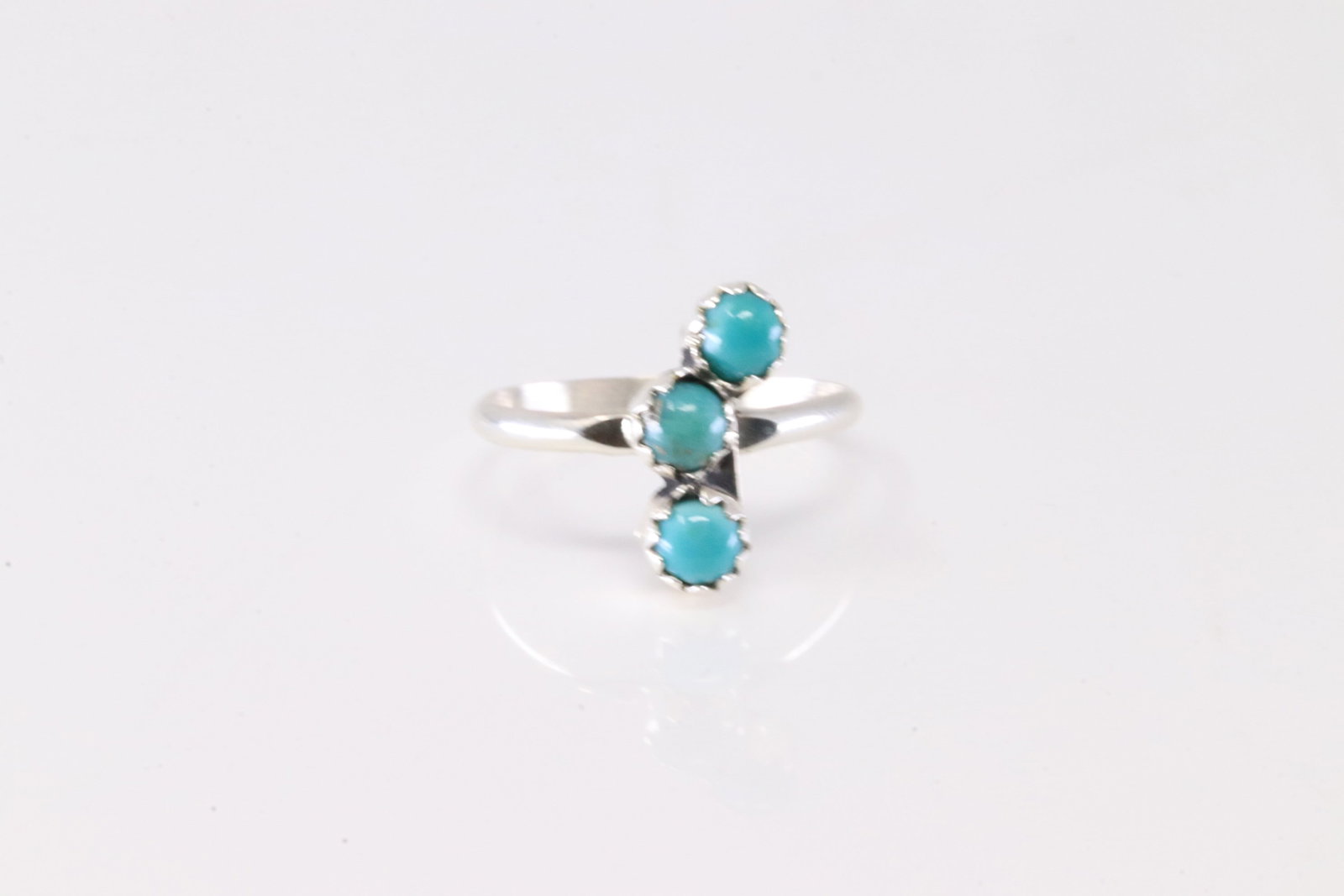 America Sterling Silver Turquoise Ring. (1 of 4)