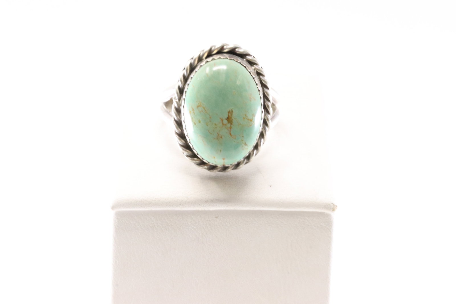 Native America Navajo Sterling Silver Turquoise Ring By C. (1 of 4)