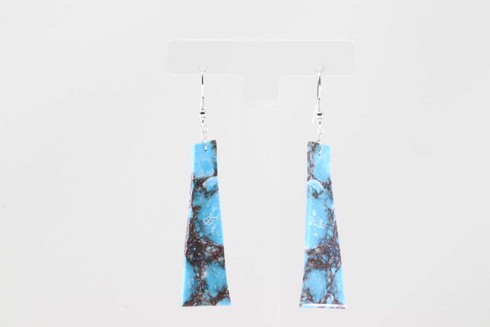 America Sterling Silver Turquoise Dangling Earring's.: This is a America Sterling Silver Turquoise Dangling Earring's.