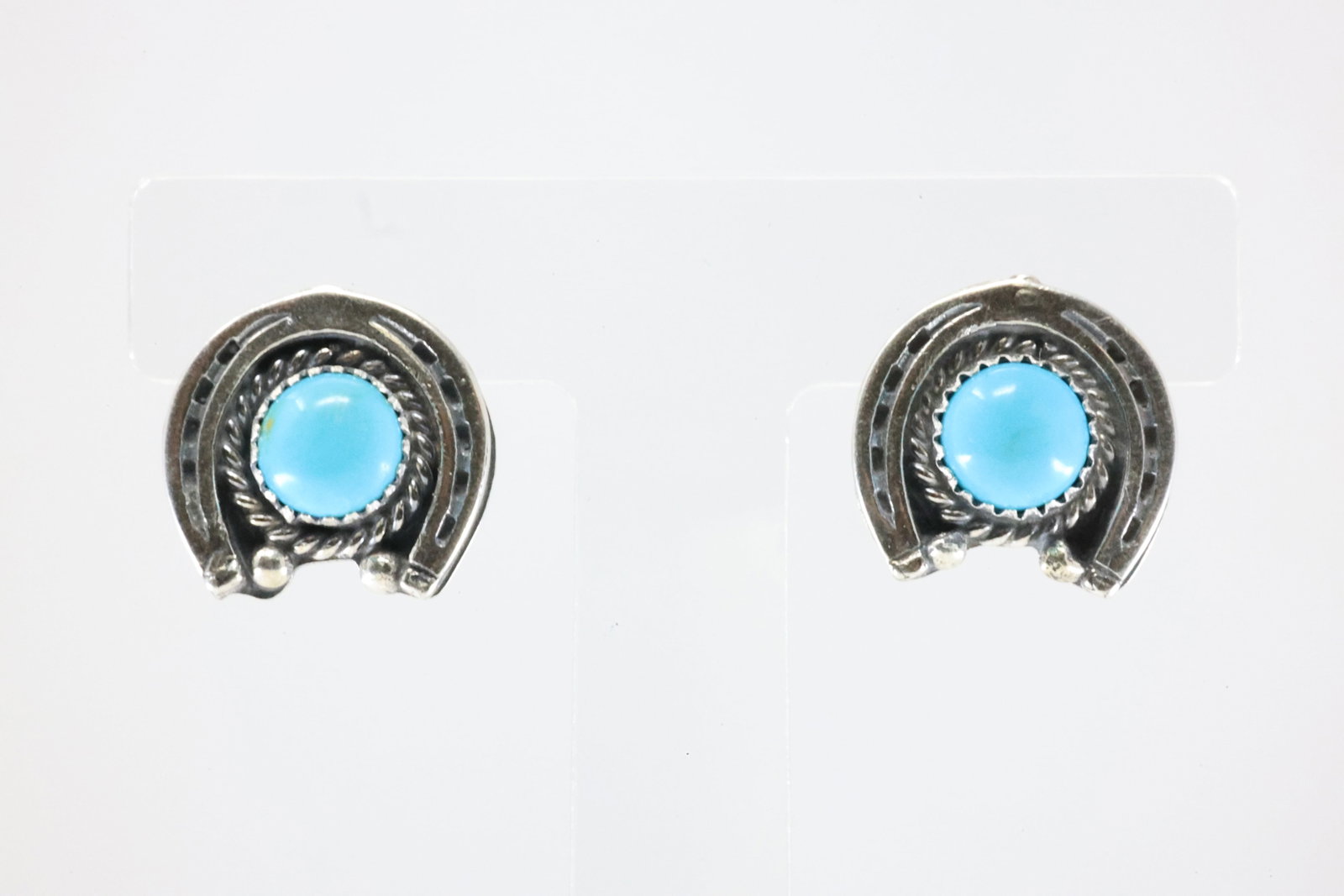 America Sterling Silver Turquoise Naja Post Earring's. (1 of 4)
