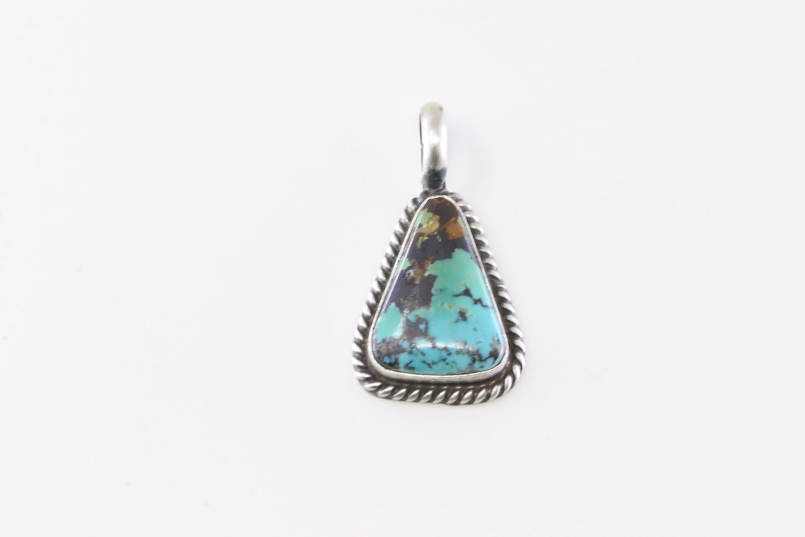 Native America Navajo Sterling Silver Turquoise Pendant By Dixon. (1 of 3)